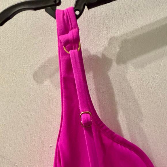 Becca by Rebecca Virtue Swimsuit Size Small One Piece l Bow Vivid Pink NWT $138 - Picture 7 of 11